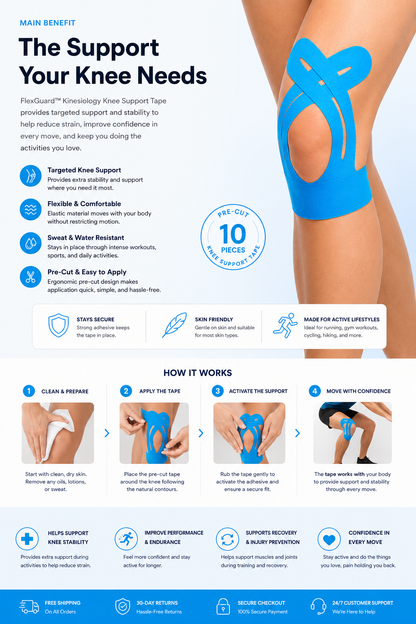 FlexGuard™ Kinesiology Knee Support Tape