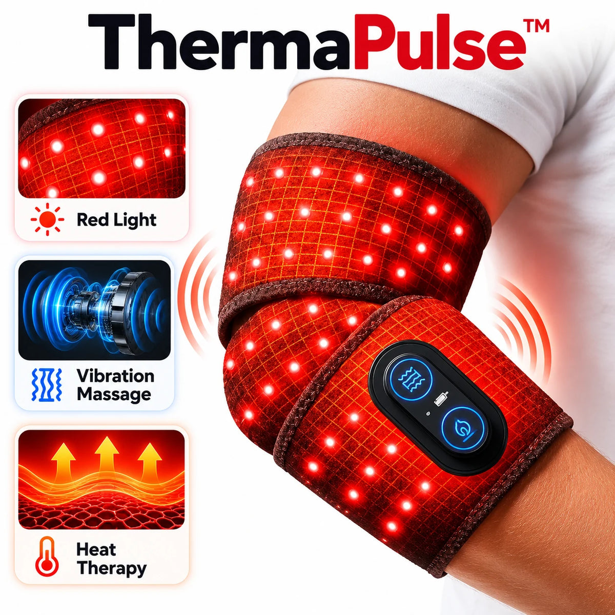 ThermaPulse™ Heated Red Light Wrist Massager